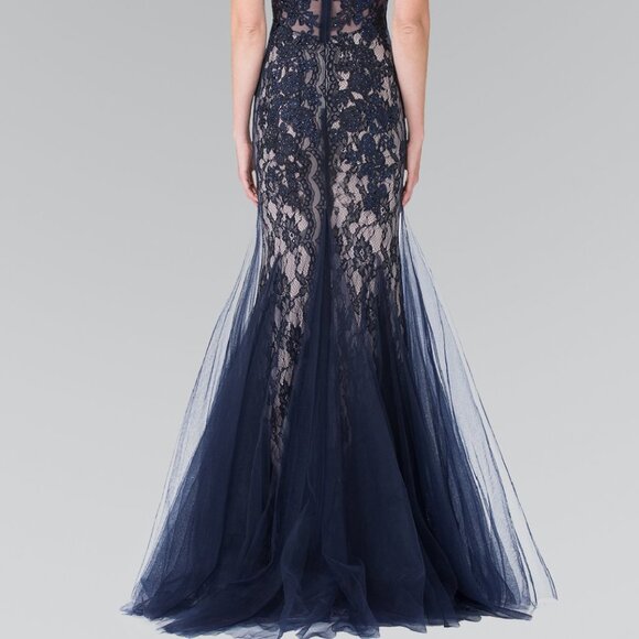 Halter Neck Sequined Mermaid Dress GSGL2243 - Picture 6 of 7